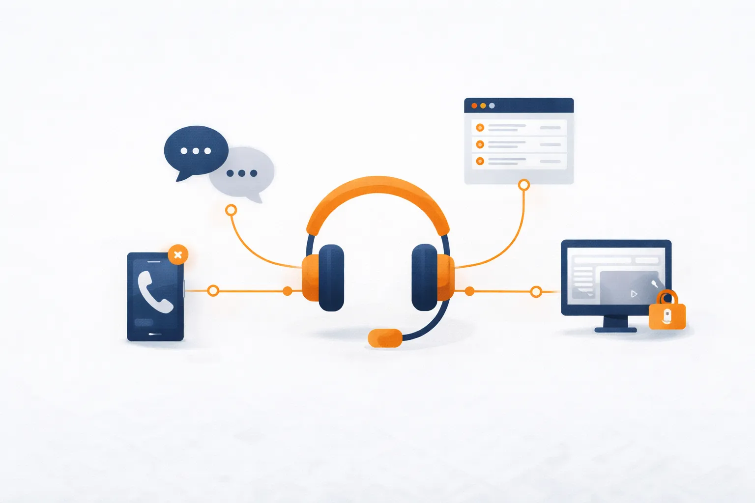 IT-Support & Helpdesk – Illustration